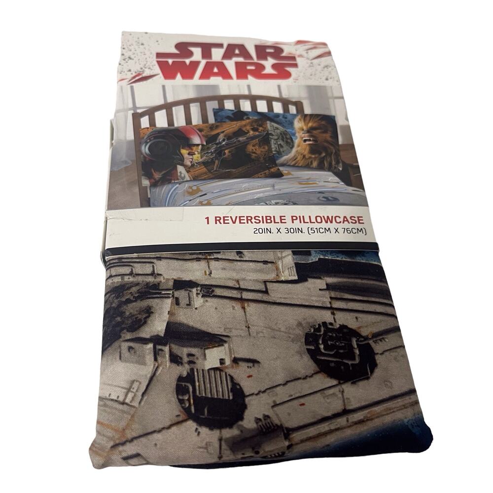 Disney's Star Wars Rebel Alliance Reversible Standard Pillowcase 20 x 30 NEW